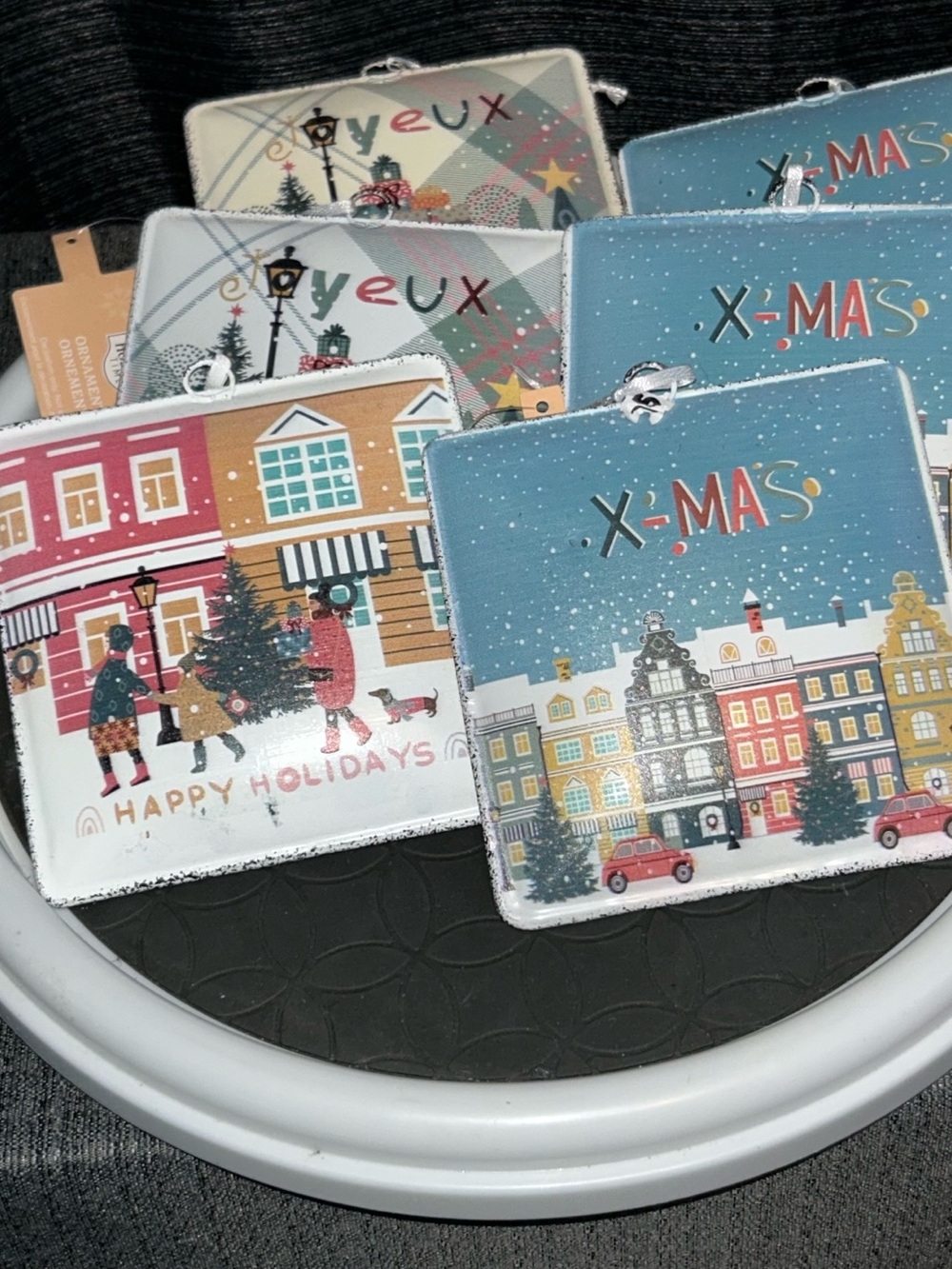 But 3 items 20% off NewHoliday Ceramic HolowMetal X -MAS Happy Holidays Designs